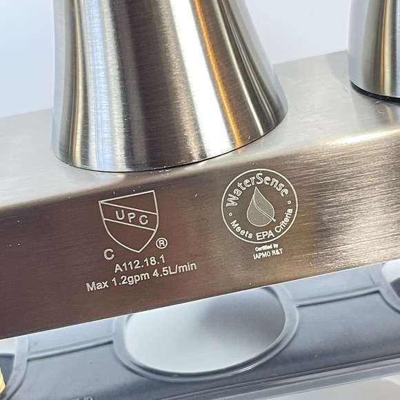 Daweier 2-Handle Brushed Nickel  Bathroom Vanity Sink Lavatory Faucet - Picture 3 of 16